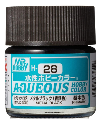 Mr Hobby Aqueous Color H28 Negro Metalizado Metal Black