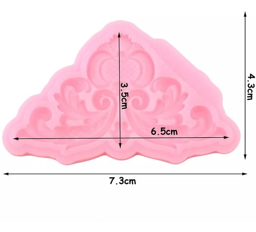 Imagem 5 de 6 de Combo Molde De Silicone 2 Arabesco P/ Confeitaria E Biscuit.