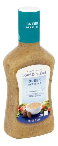Aderezo Griego Ensaladas Bowl & Basket Sin Gluten 473ml