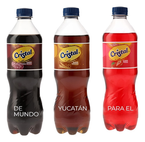 Refresco Cristal Sabor Cebada Y Sidra Negra Total 36 Piezas