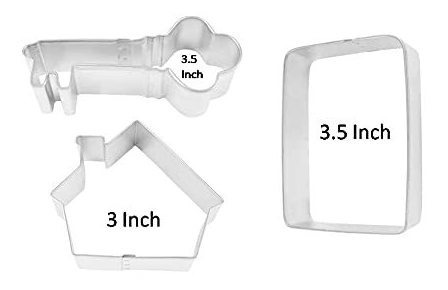 House Juego Cortador Galleta Acero Laton 3.0 In 3.5