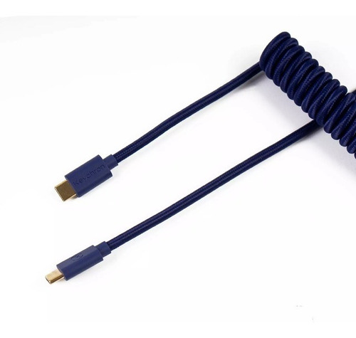 Imagen 1 de 2 de Keychron Custom Coiled Aviator Cable - Azul