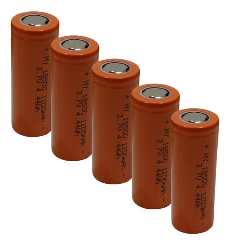 Pilas Baterias Recargable 18500 1200 Mah 3.7v Li-on 5 Unidad