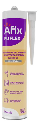 Sellador Adhesivo De Poliuretano Pu Flex - Gris - 300 Ml