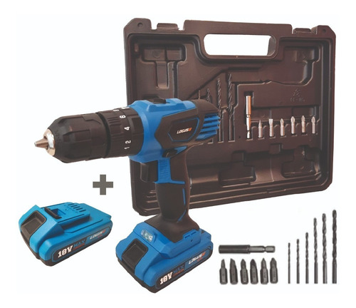Imagen 1 de 8 de Taladro Percutor Litio Logus 18v Max + Maletin 2 Bat 6cuotas