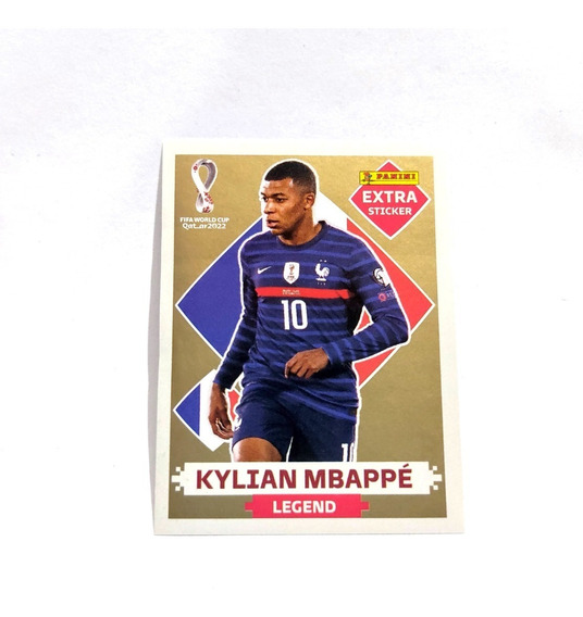 Figurinha Kylian Mbappé Gold Legend Copa 2022 Simil