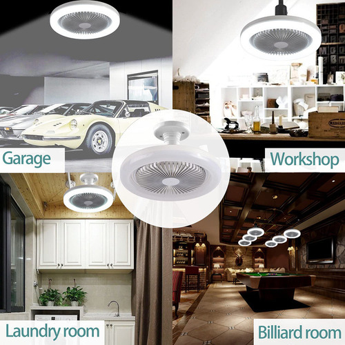 Ventilador De Techo De 30w Con Lámpara De Iluminación E27