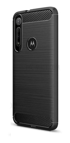 Funda Tpu Fibra Carbono Para Motorola G8 Play + Templado