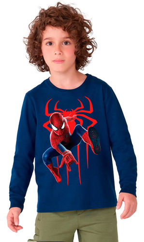 Camiseta Remera Spiderman Manga Larga 