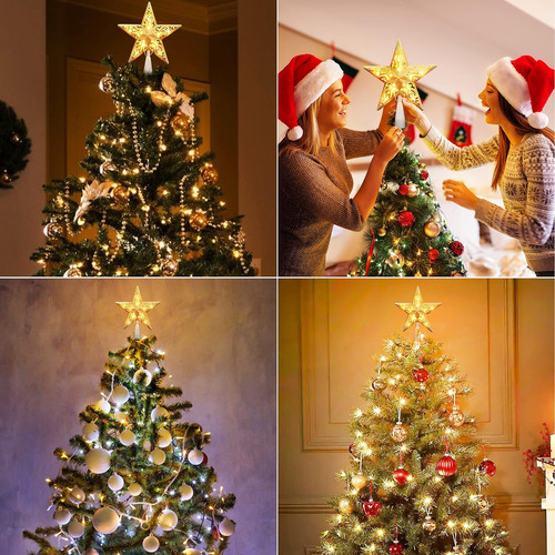 Brizlabs Luces De La Parte Superior Del Árbol De Navidad,...