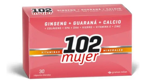 102 Mujer Comprimidos Vitaminas Minerales Pack X 3 