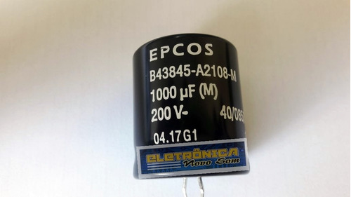 2 Capacitor Eletrolítico 1000uf 200v  1.000uf X 200v Epcos 