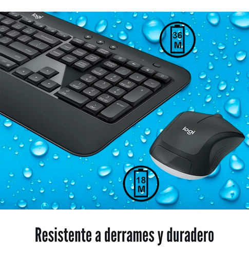 Kit De Teclado Y Mouse Inalámbrico Logitech Mk540 En Español