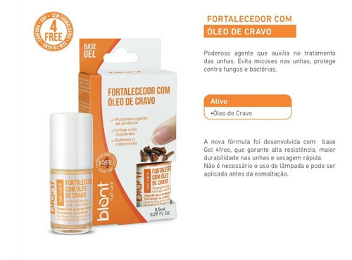 Imagem 3 de 6 de Blant Base Fortalecedora Com Óleo De Cravo 8,5ml