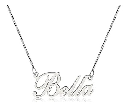 Lutilo Collar De Plata De Ley 925 Con Nombre Personalizado,