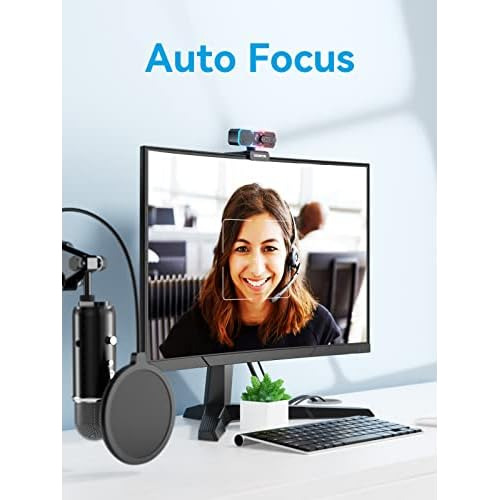 Webcam Juegos, Cámara Web Usb De Transmisión 1080p 60...