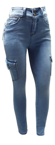 Pantalón Skinny Britos Jeans Mujer Azul Magic Pomp 024975