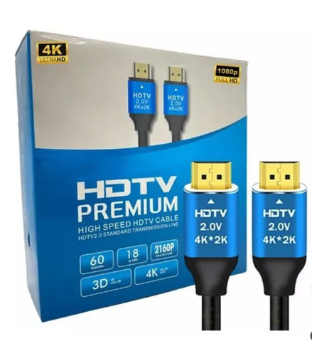 Cable Hdmi 4k Hd Premium 1.5 Metro Alta Velocidad Ultra Hdtv