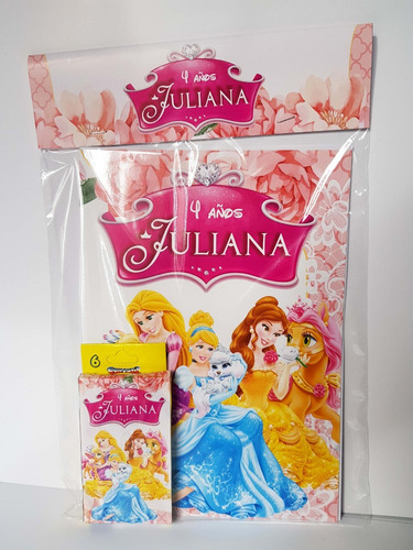 10 Libros Para Colorear + Crayones Princesas Disney Princess