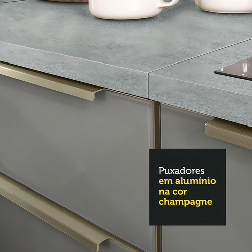 Madesa Cocina Integral Esquinero 546cm Lux Blanco/gris 01