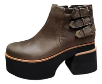 Comprar Bota De Cuero Vacuno Marca Liotta Con Base Alta Ultraliviana