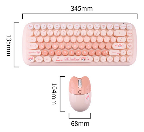 Set De Teclado Y Ratón Mofii Cdh En Flor De Azahar