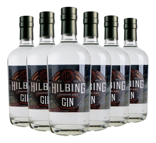 Gin Hilbing London Dry Caja X 6 X 750ml. --