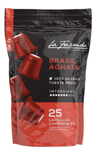 Cápsulas Compat. Con Nespresso Brasil Agatha X 25 Unidades