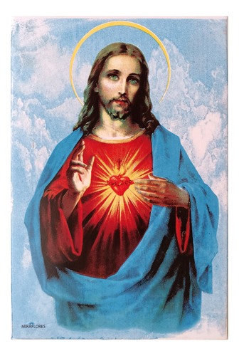 Sagrado Corazón De Jesús Imagen Azulejo 20x30cm Económico