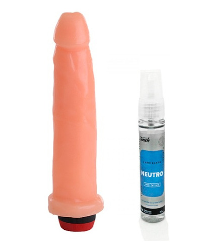 Consolador Vibrador Pene Vara Color Piel 19x4 + Gel Sexshops