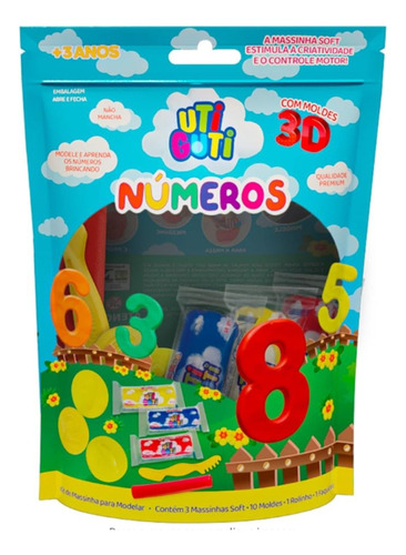 Kit Massinhas Numeros Utiguti Massa De Modelar Para Crianças