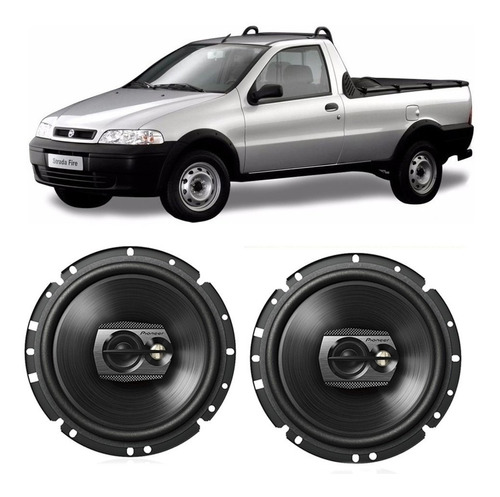 Kit Alto Falante Fiat Strada 1996 A 2000 Pioneer 100w