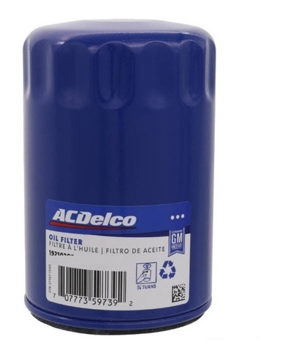 Filtro De Aceite Hummer H3 Acdelco Gm