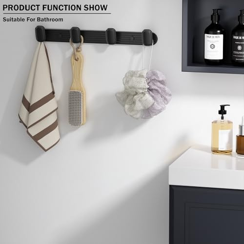 Perchero De Pared Con 4 Ganchos Para Colgar Abrigos, Sombrer