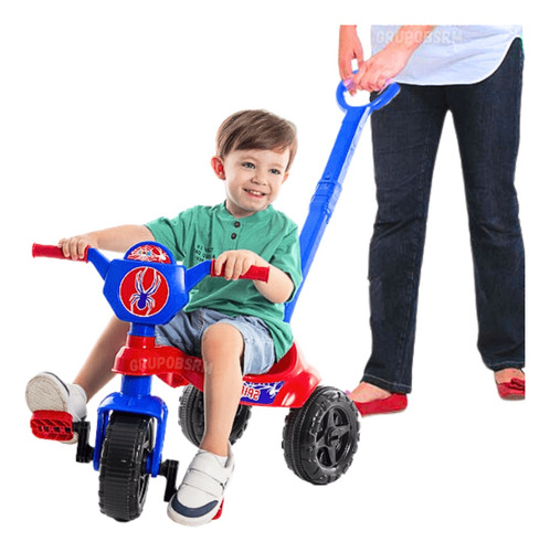 Triciclo Bebê Motoca Infantil Criança Motoquinha De Empurrar