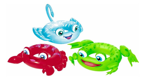 Salvavidas Inflable Infantil (rana, Pez, Cangrejo)