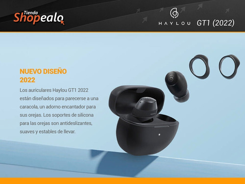 Imagen 3 de 9 de Auricular In Ear Inalámbrico Bluetooth Haylou Gt1 2022 Black