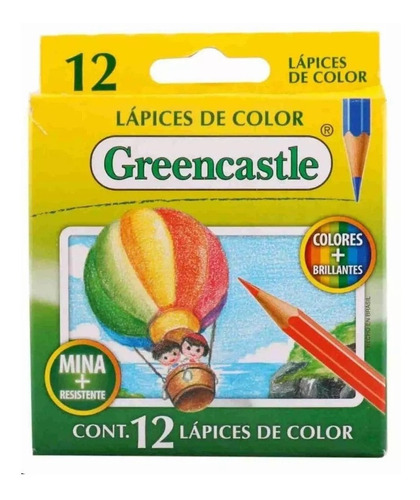 Lápiz Color Corto Greencastle X12 X 18 Cajas