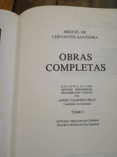 Libro Miguel De Cervantes Obras Completas