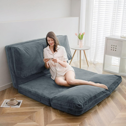 Puff Bed - Sofá Cama Plegable Para Adultos, Sofá De Suelo Ex