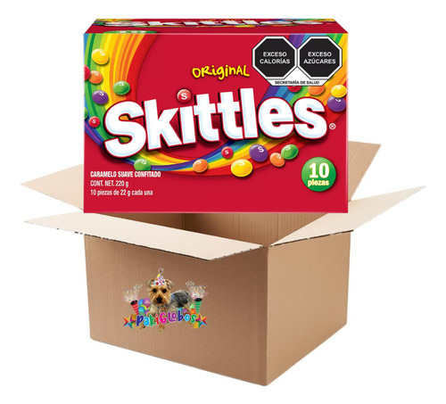 Skittles Caramelo Suave Original 5 Pack De 10 Pz