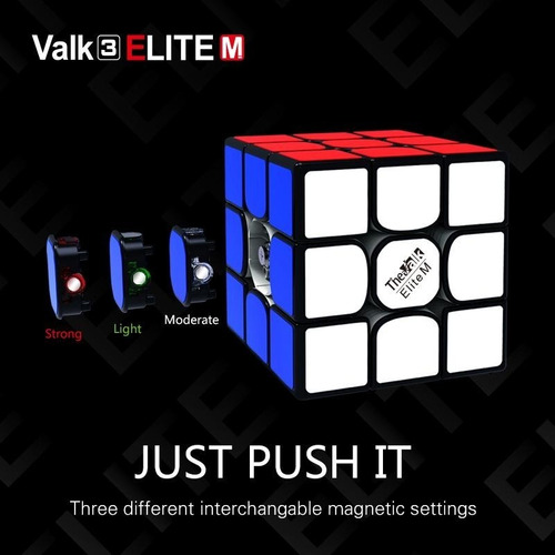 Imagem 6 de 7 de Cubo Mágico 3x3x3 Qiyi Valk 3 Elite M Magnético Preto
