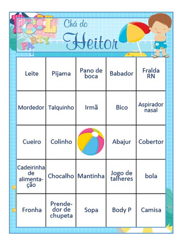 Bingo Chá De Bebê Fralda Festa Junina Personalizado Imprimir