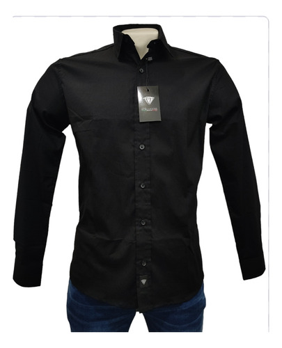 Camisa Giorgio Berlucchi Color Negro Tallas Extras 42-48 Ml