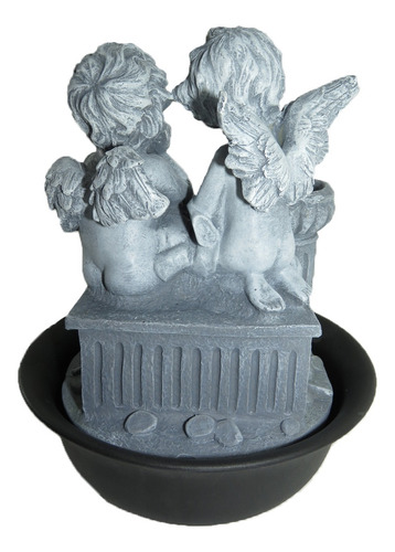 Fonte Água Decorativa Cascata Anjos Coluna Romana Led 127v