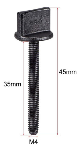 Perno De Tornillo De Pulgar Uxcell M4 X 35 Mm Con Tuerca T A