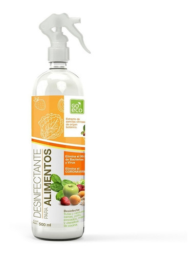 Desinfectante 500ml P/ Frutas Y Verduras 100% Natural Go Eco