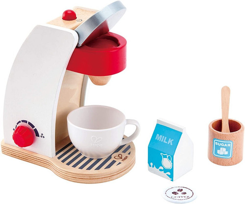 Imagen 1 de 7 de Cafetera Juego De Cocina De Madera Con Accesorios De Hape