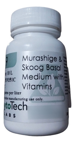 44.3g Medio Cultivo Murashige & Skoog Basal Medium Vitaminas