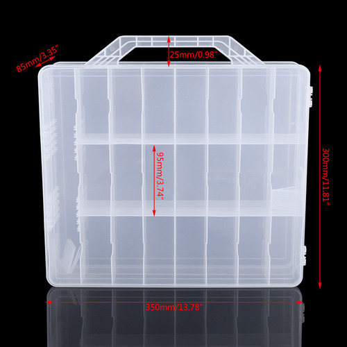 Bottles Adjustable Dividers Space Clear Storage Box Cosme